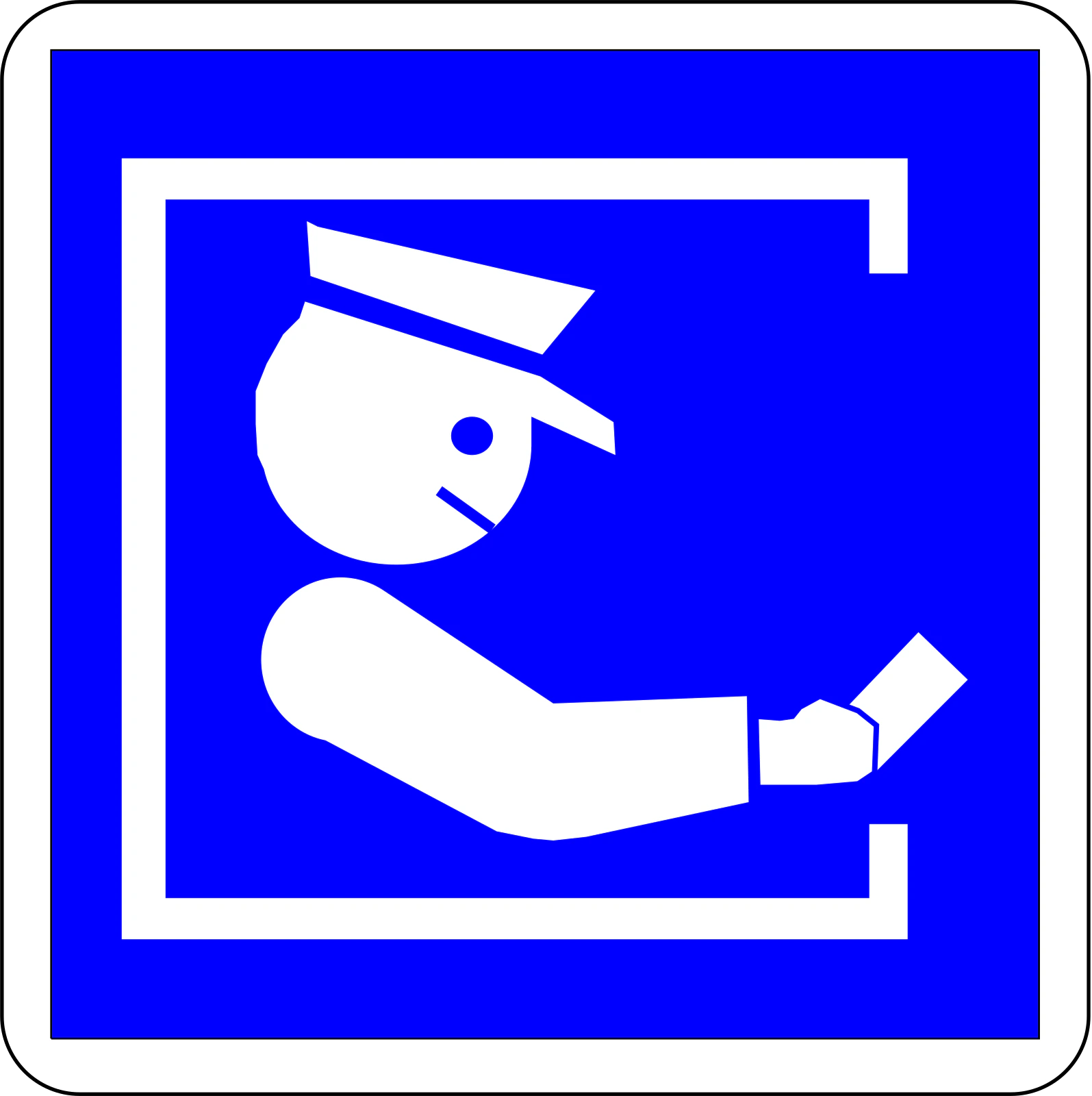 C64a - Panneau routier Péage avec personnel