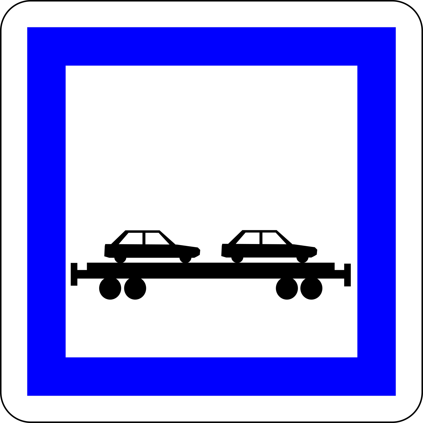 CE8 - Motorail services road sign