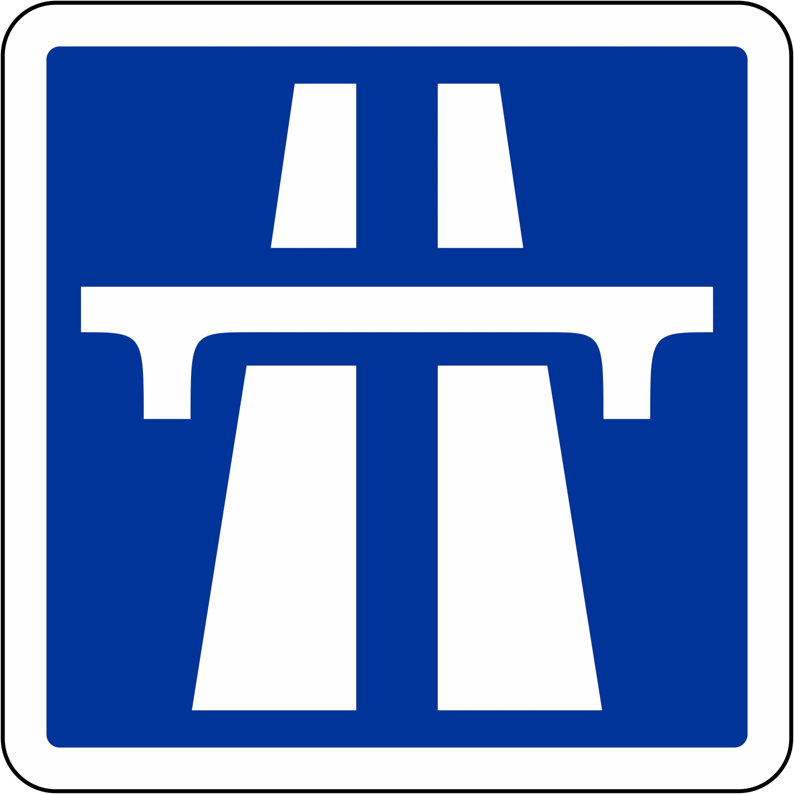 Autoroute-F - Autobahn Verkehrsschild