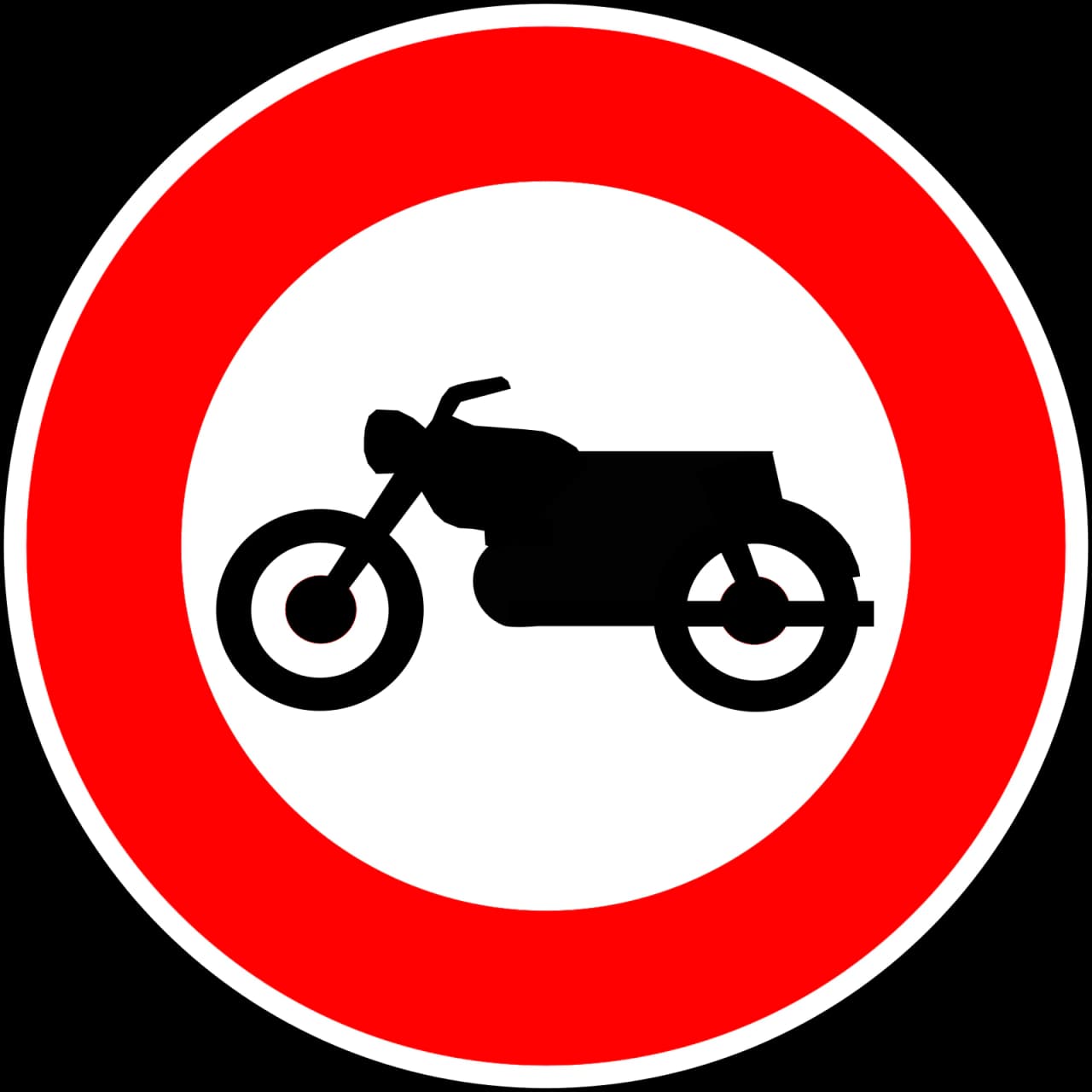 B9h - Zakaz motocykli znak drogowy