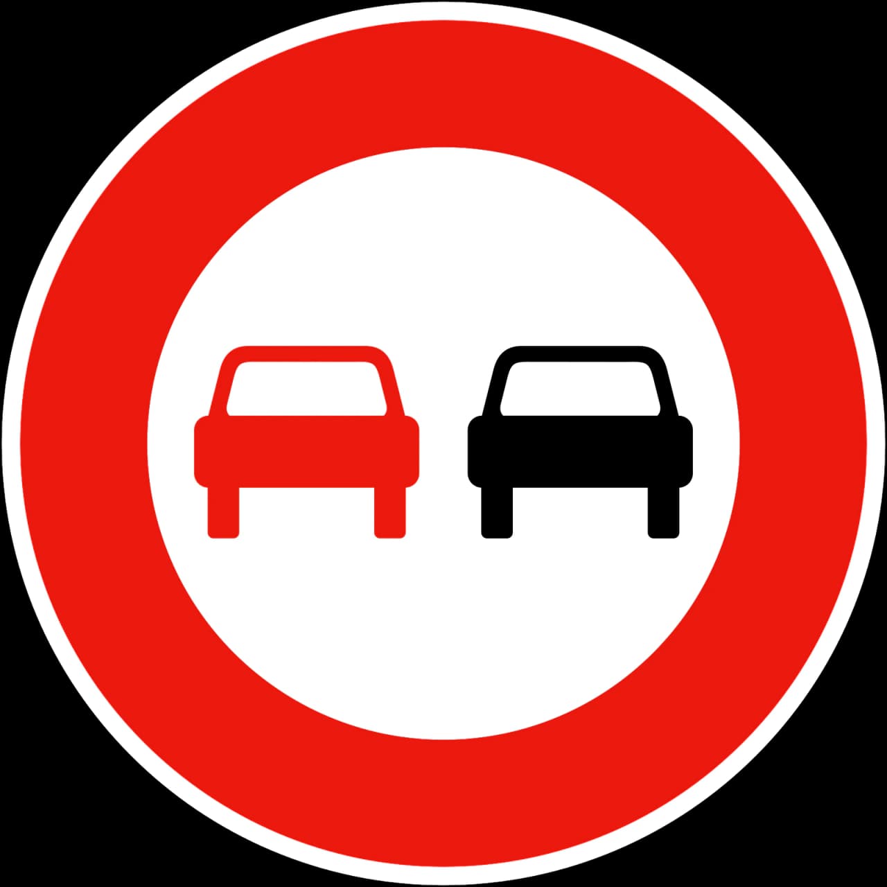 B3 - Überholverbot Verkehrsschild
