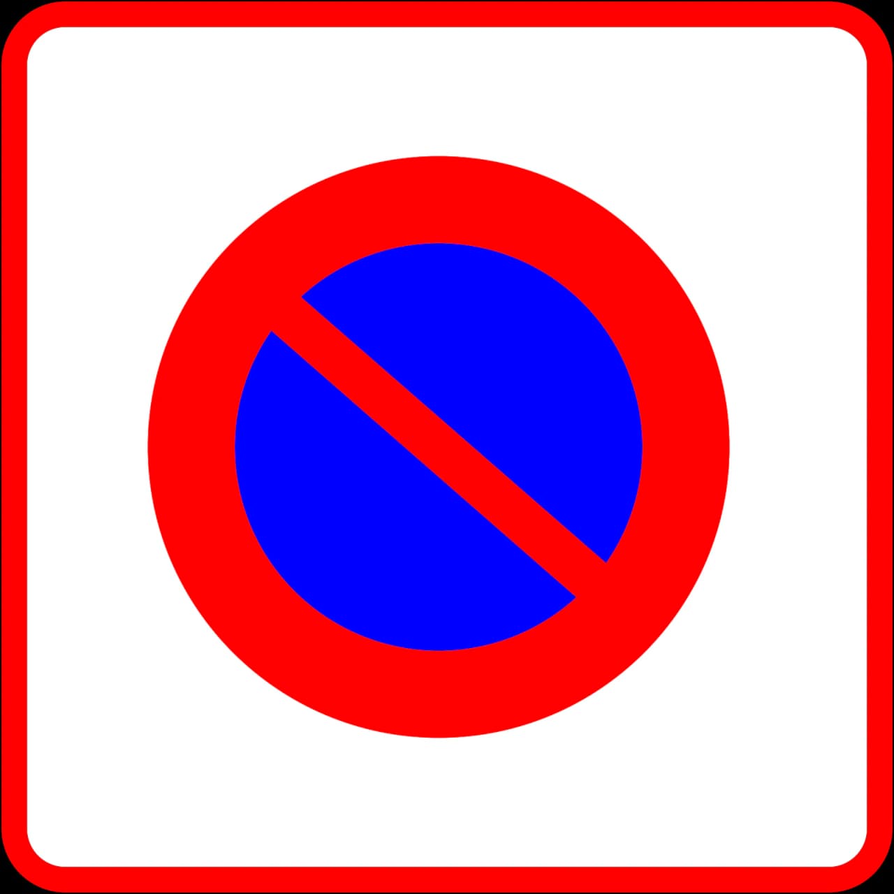 B6b - Zone "Halteverbot" Verkehrsschild