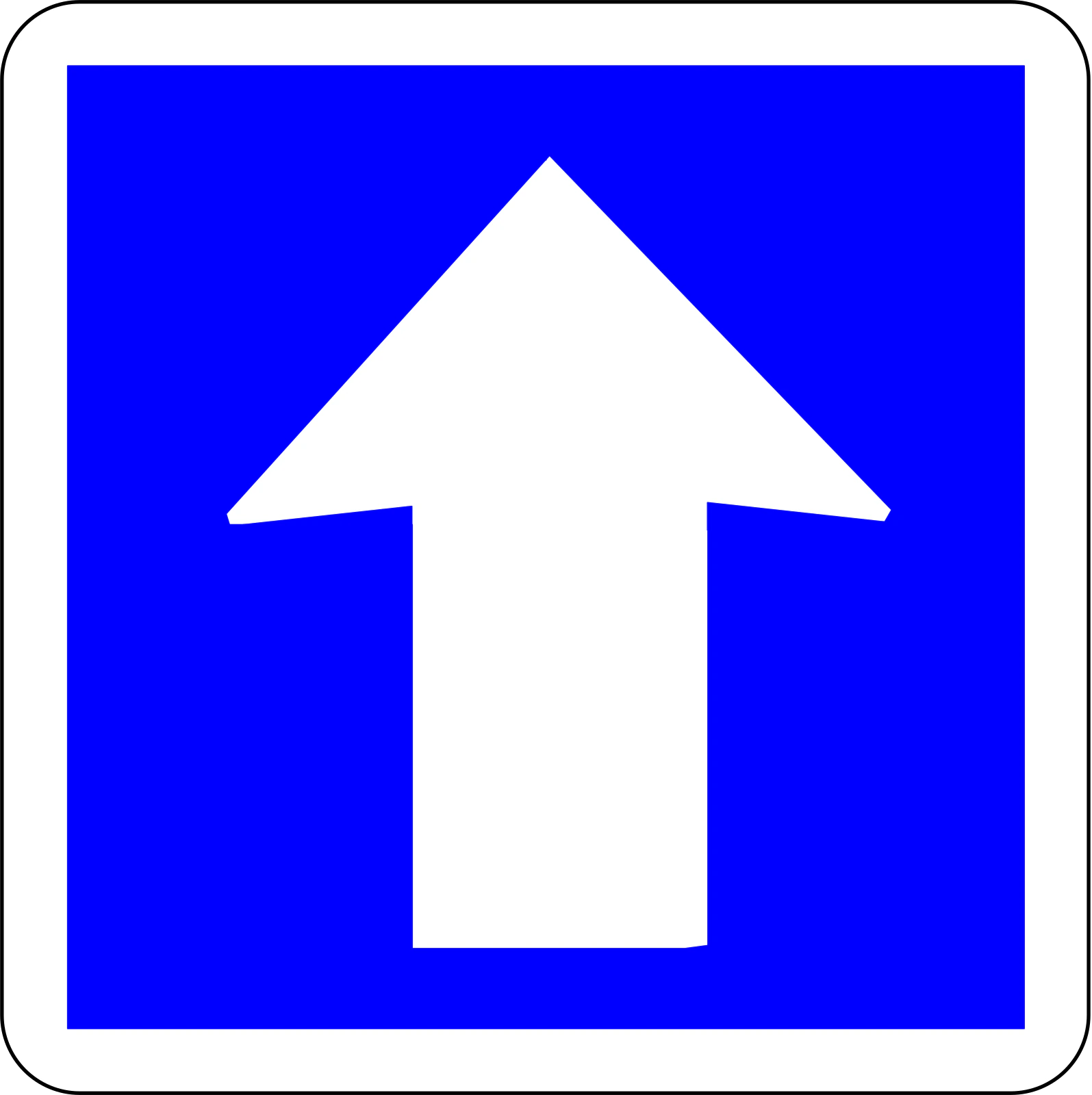C12 - Ruch jednokierunkowy znak drogowy