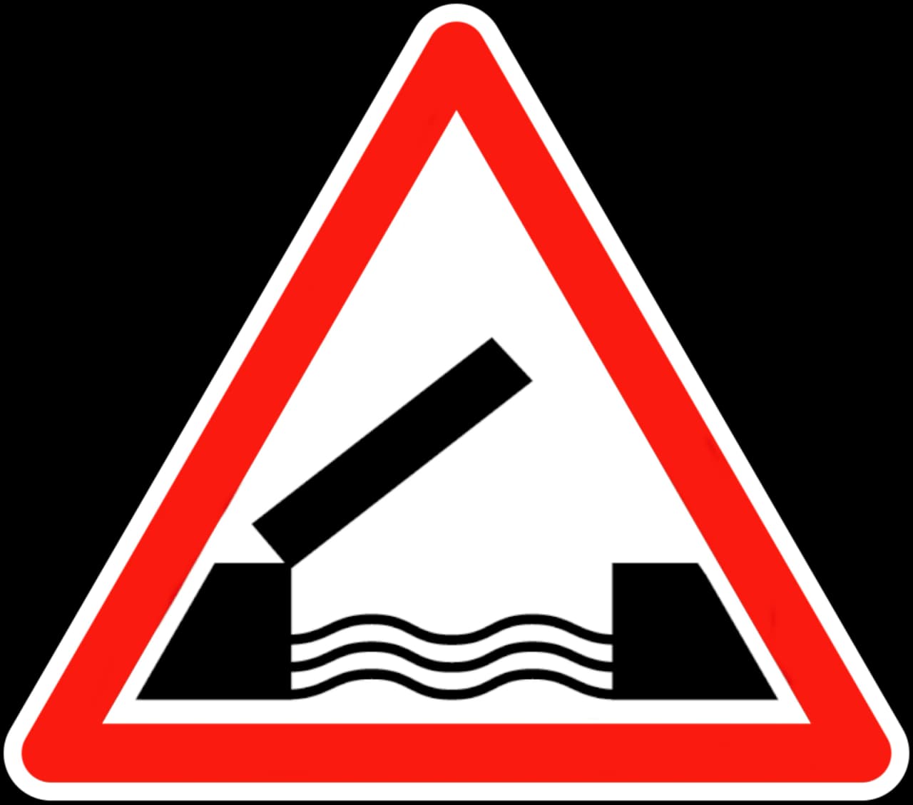 A6 - Vorankündigung Klapp-/Hubbrücke Verkehrsschild