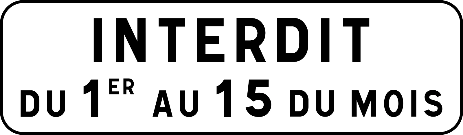 M6b - Restricciones de estacionamiento señal de tráfico
