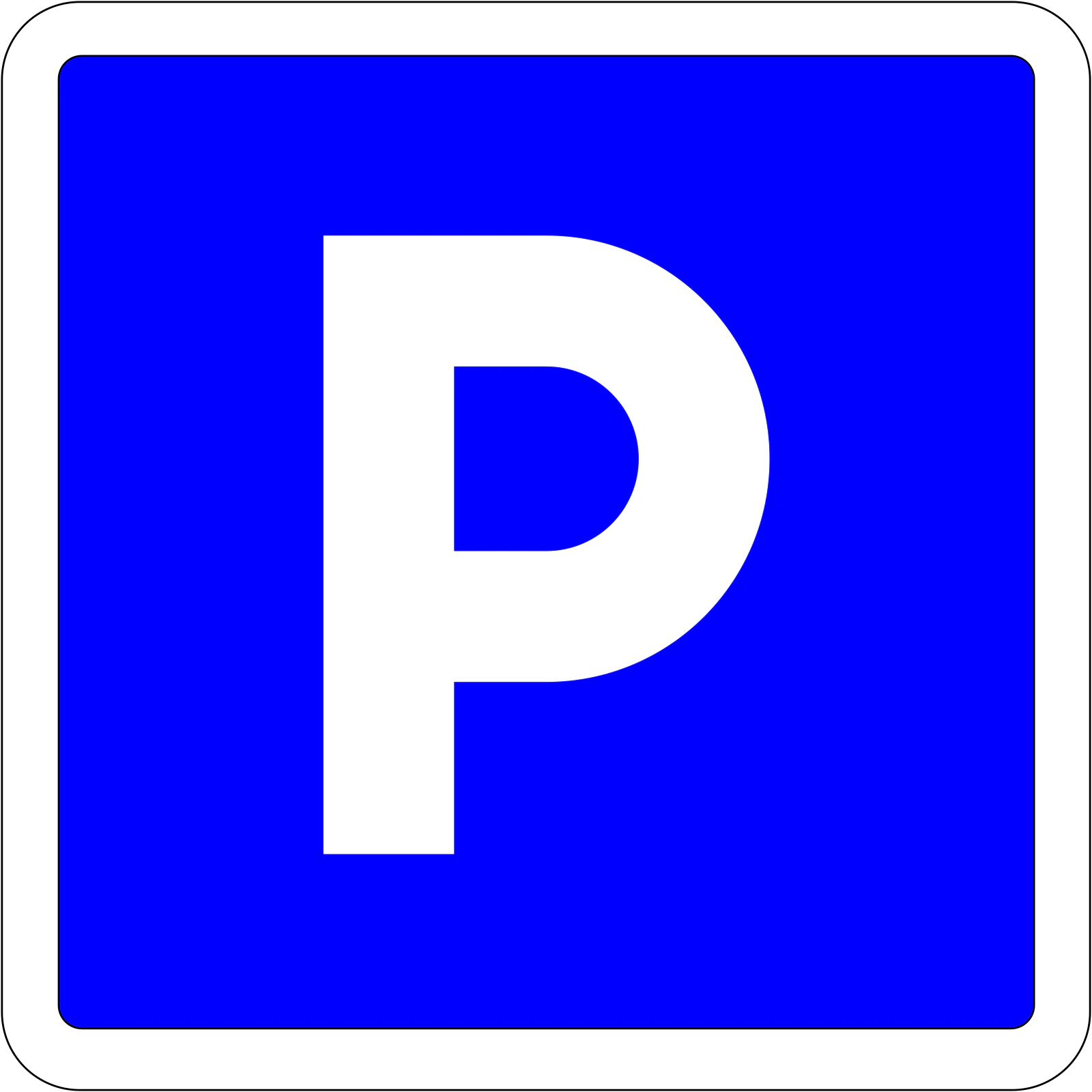 C1a - Zona de aparcamiento señal de tráfico