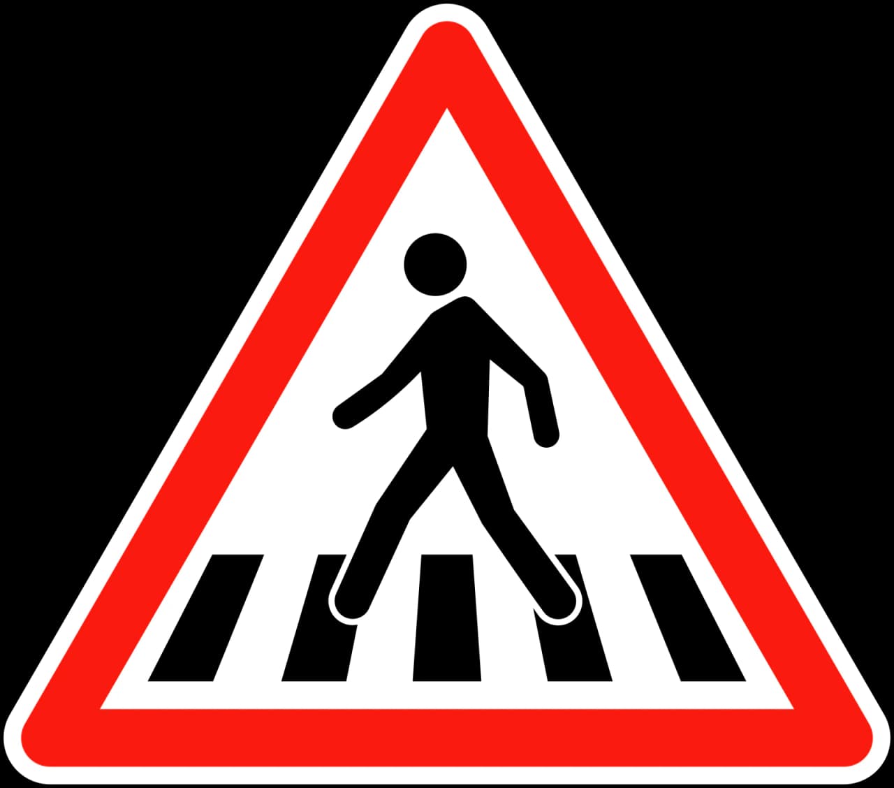 A13b - Fußgängerüberweg voraus Verkehrsschild