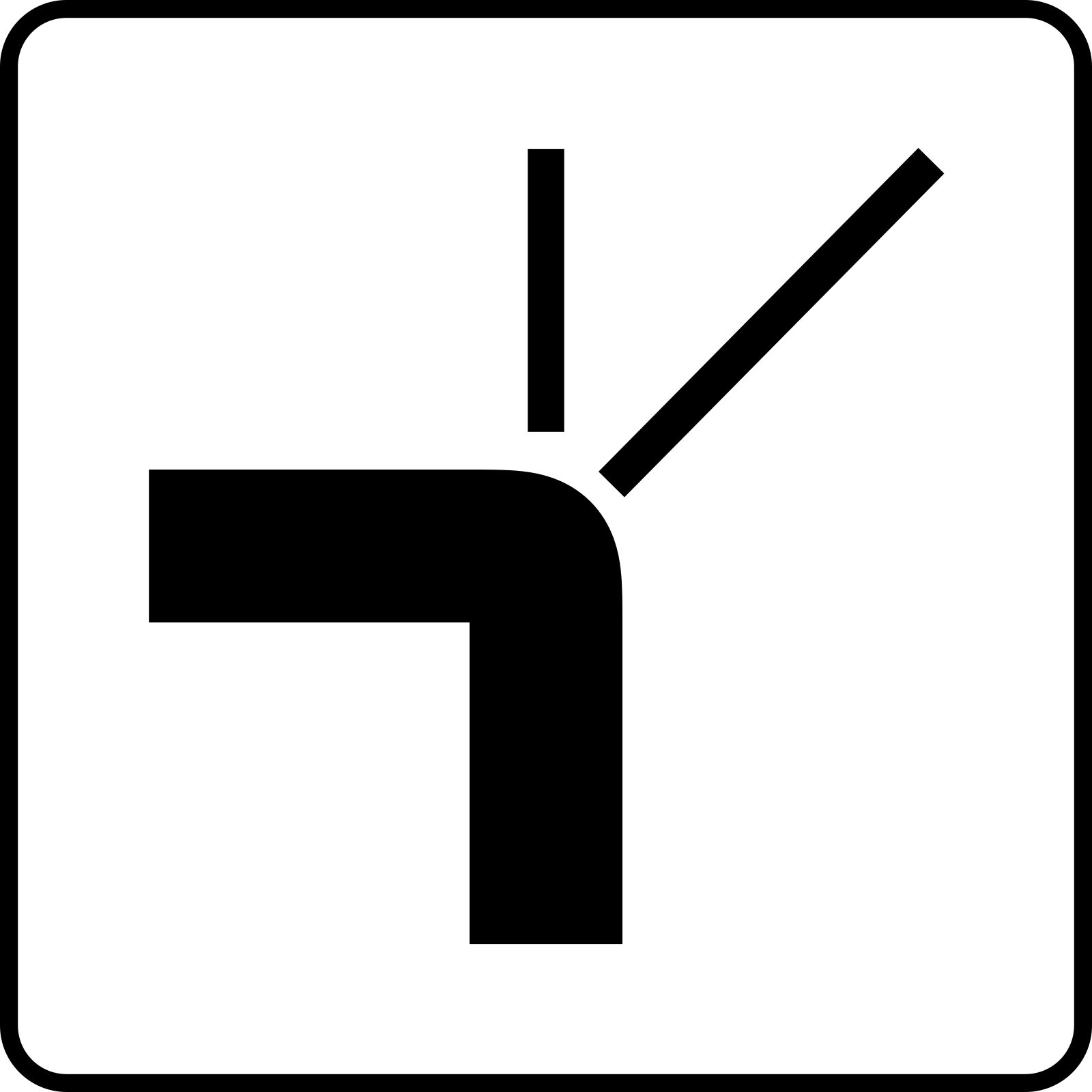M7 - Verlauf der Vorfahrtsstraße an Kreuzungen Verkehrsschild