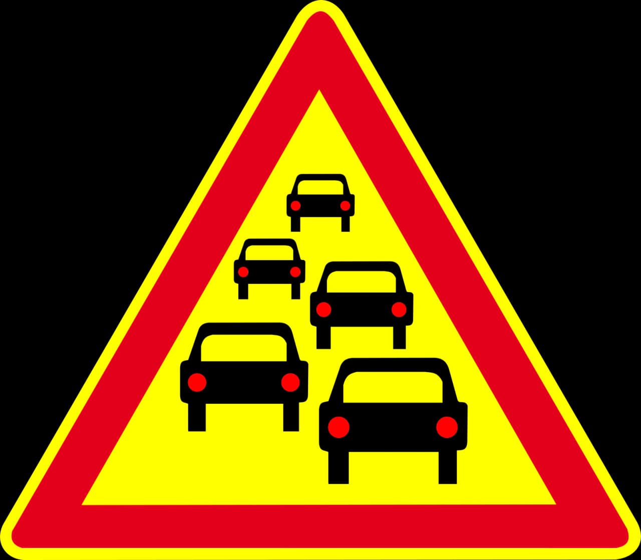 AK30 - Panneau routier Forte probabilité de ralentissements