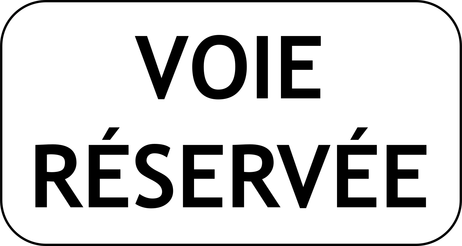 M9k - Panneau routier Voie réservée