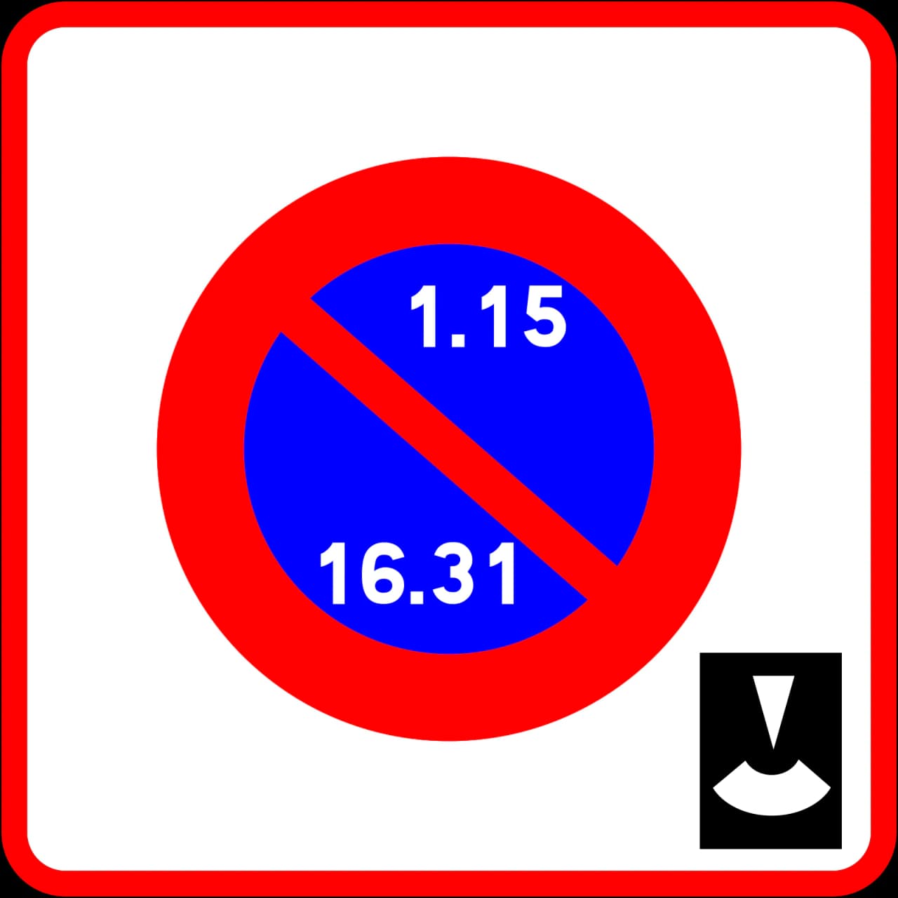B6b - Zone mit Parkscheibenpflicht Verkehrsschild