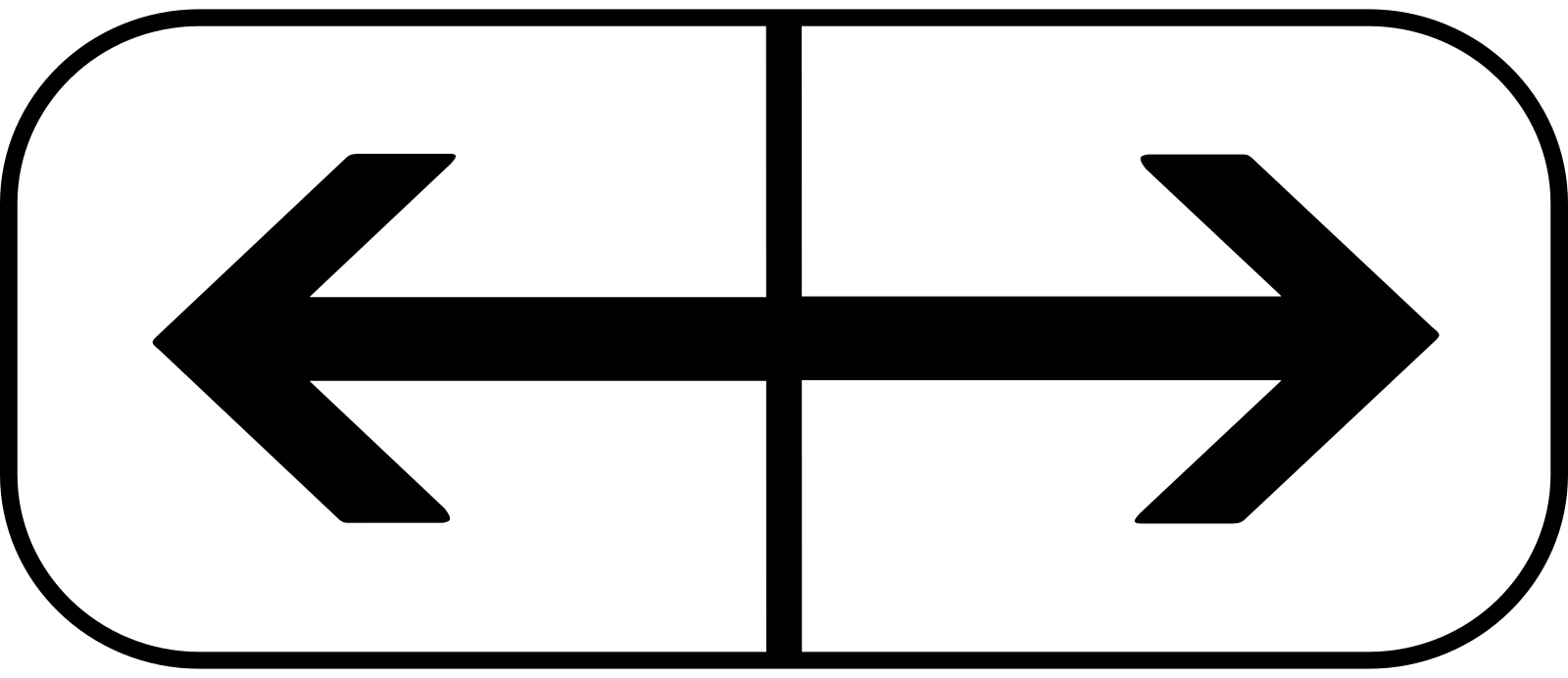 M8f - Rechts und Links Verkehrsschild