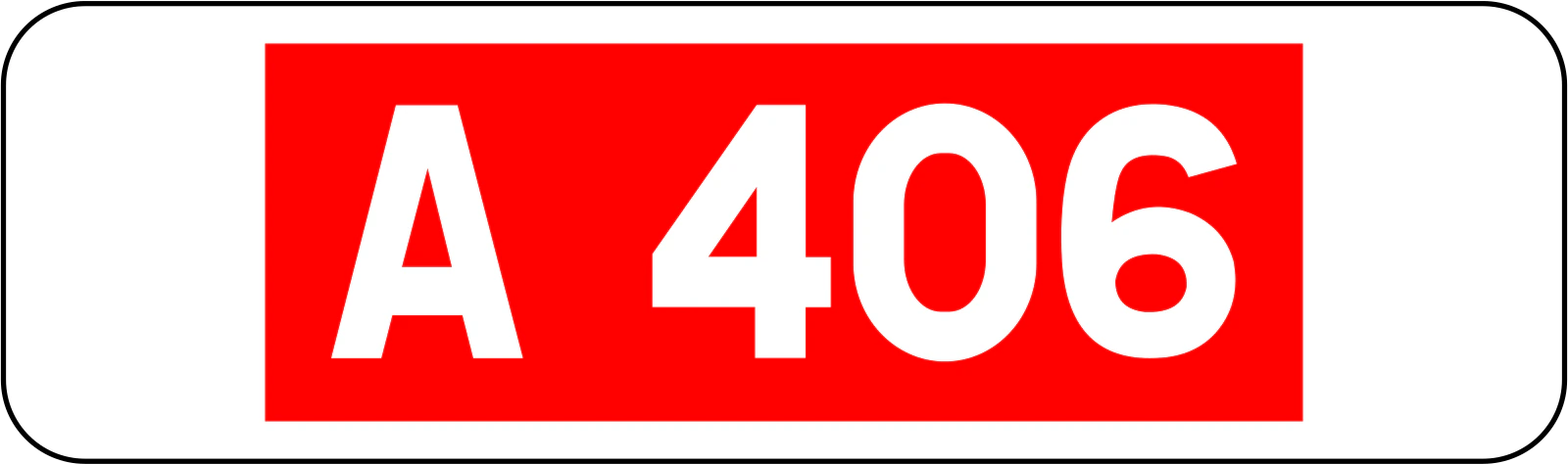 M10a - Número de carretera señal de tráfico