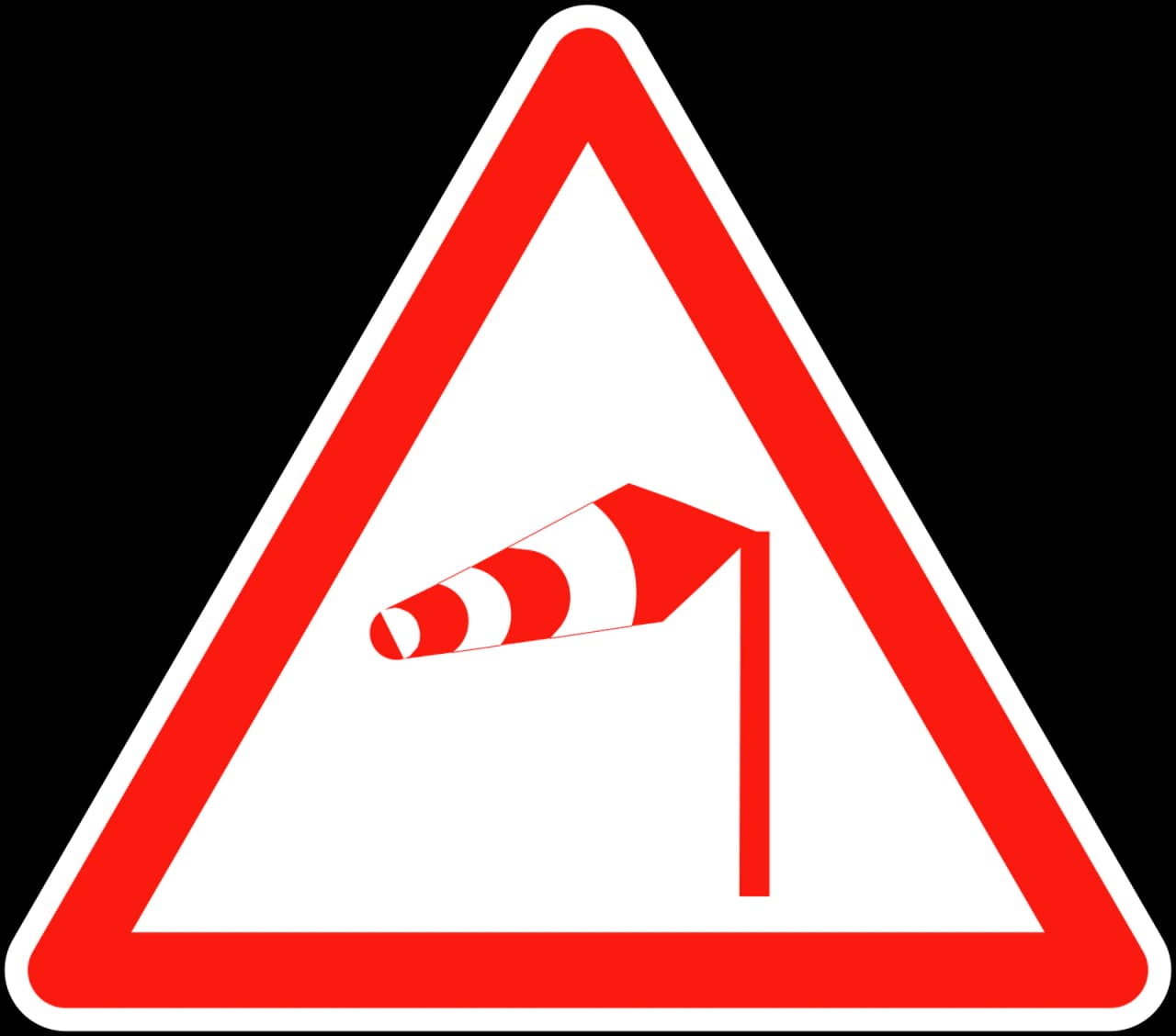 A24 - Seitenwind Verkehrsschild
