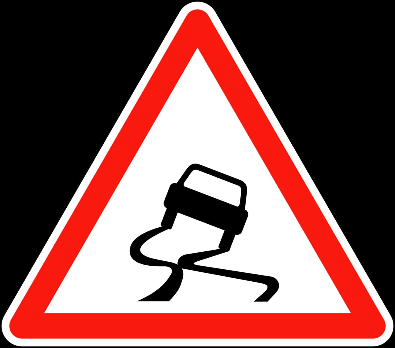 A4 - Glatteis Verkehrsschild