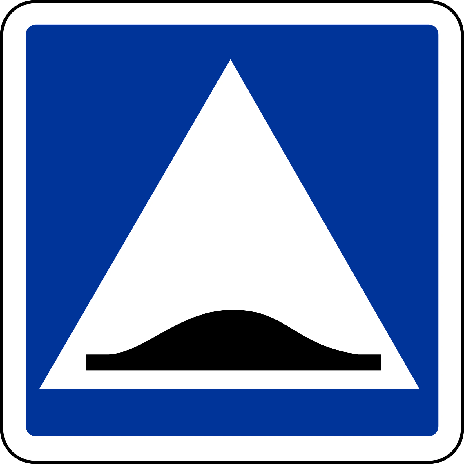 C27 - Panneau routier Dos d'âne