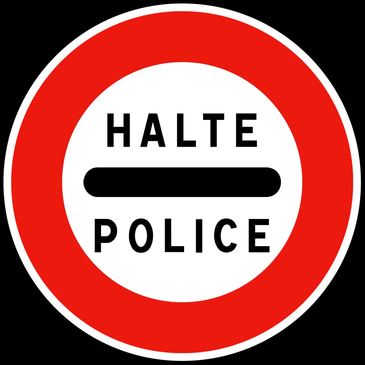 B5b - Stop - Policja znak drogowy
