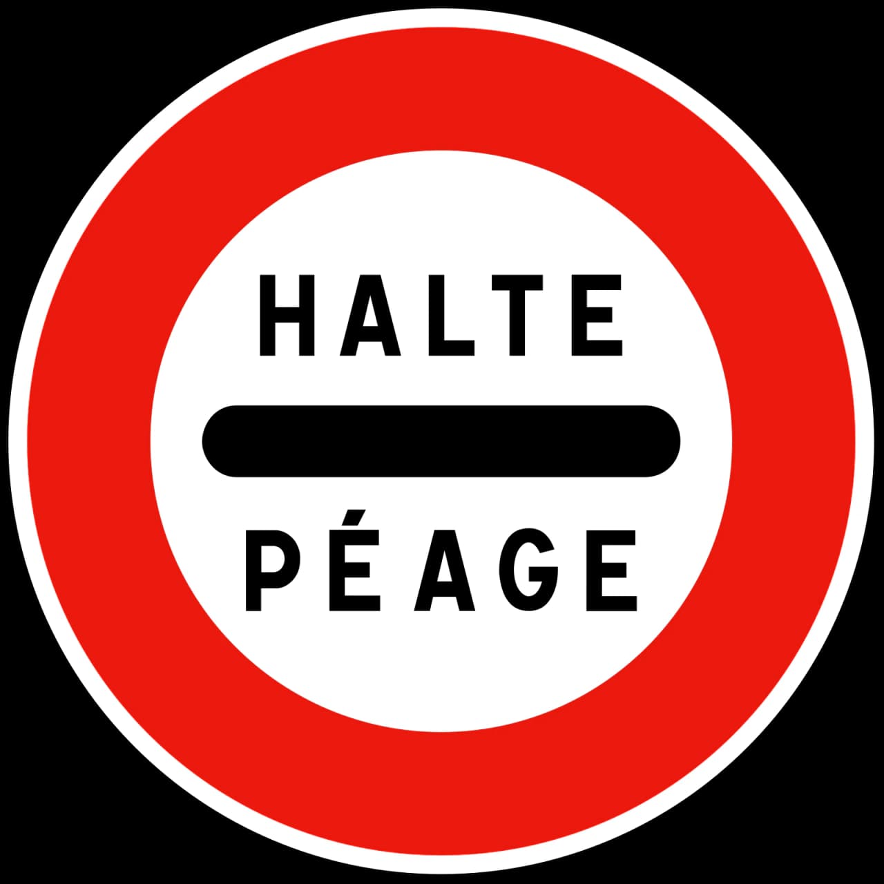B5c - Stop - pobieranie opłat znak drogowy