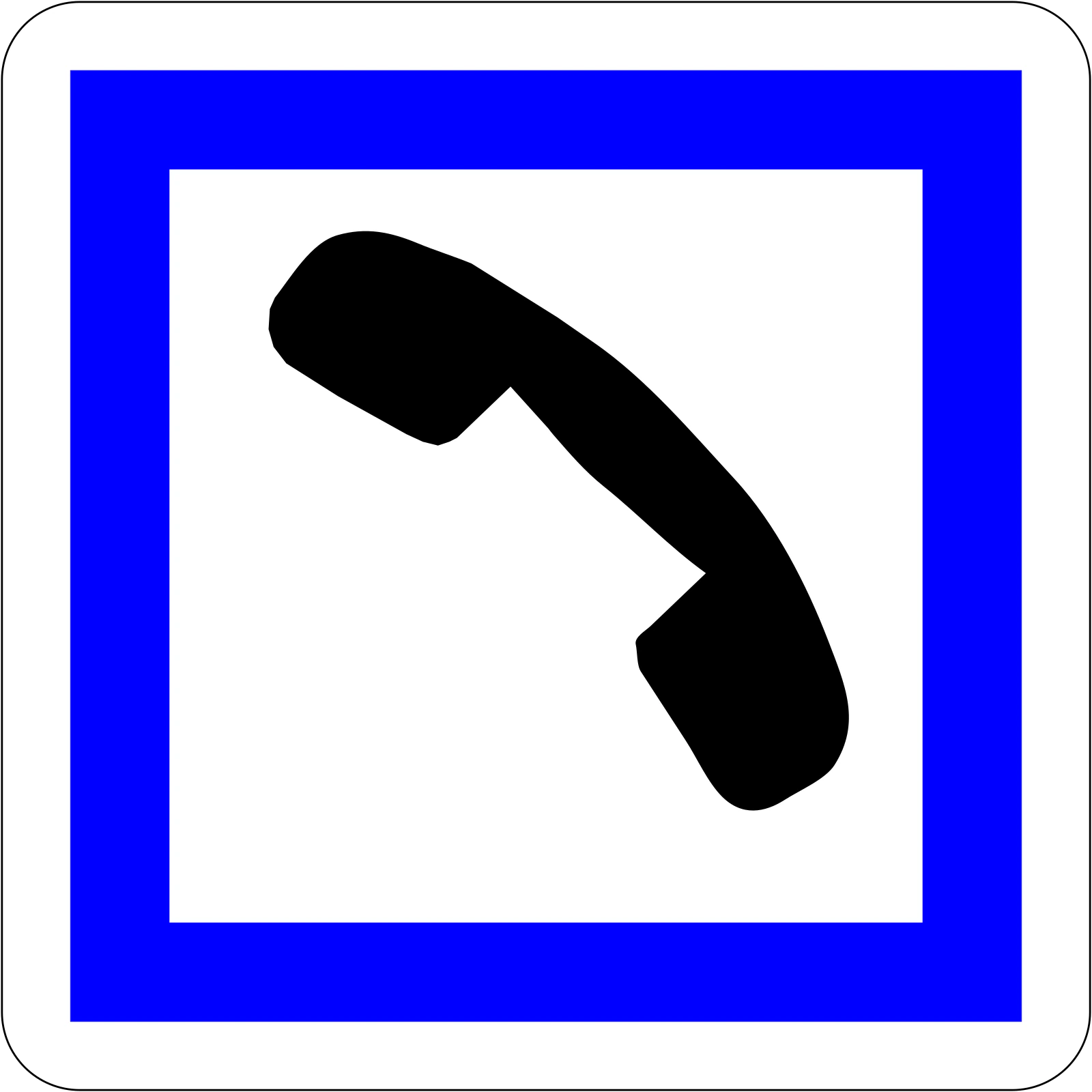 CE2b - Telefon Verkehrsschild