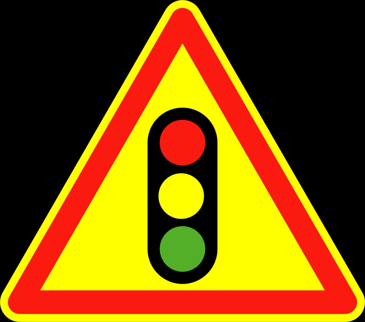 AK17 - Panneau routier Feux de circulation temporaires