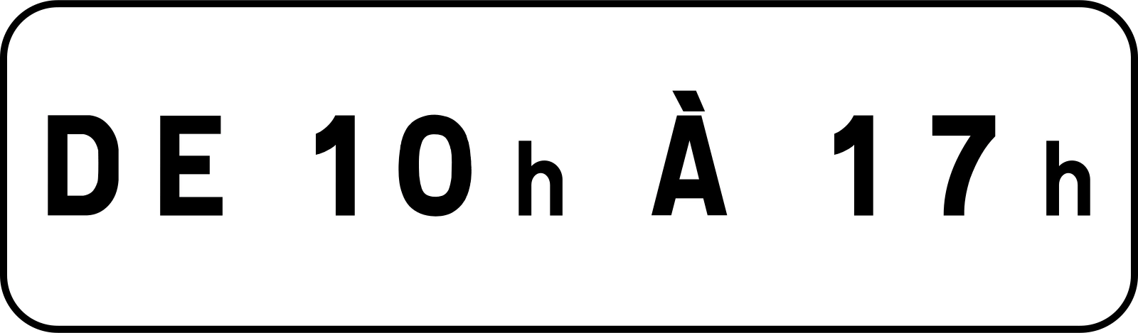 M11b - Zeitfenster Verkehrsschild
