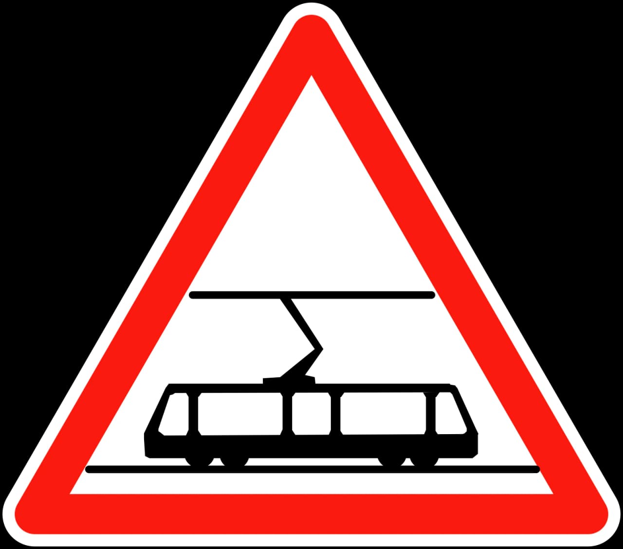 A9 - Przed tobą przejazd tramwajowy znak drogowy