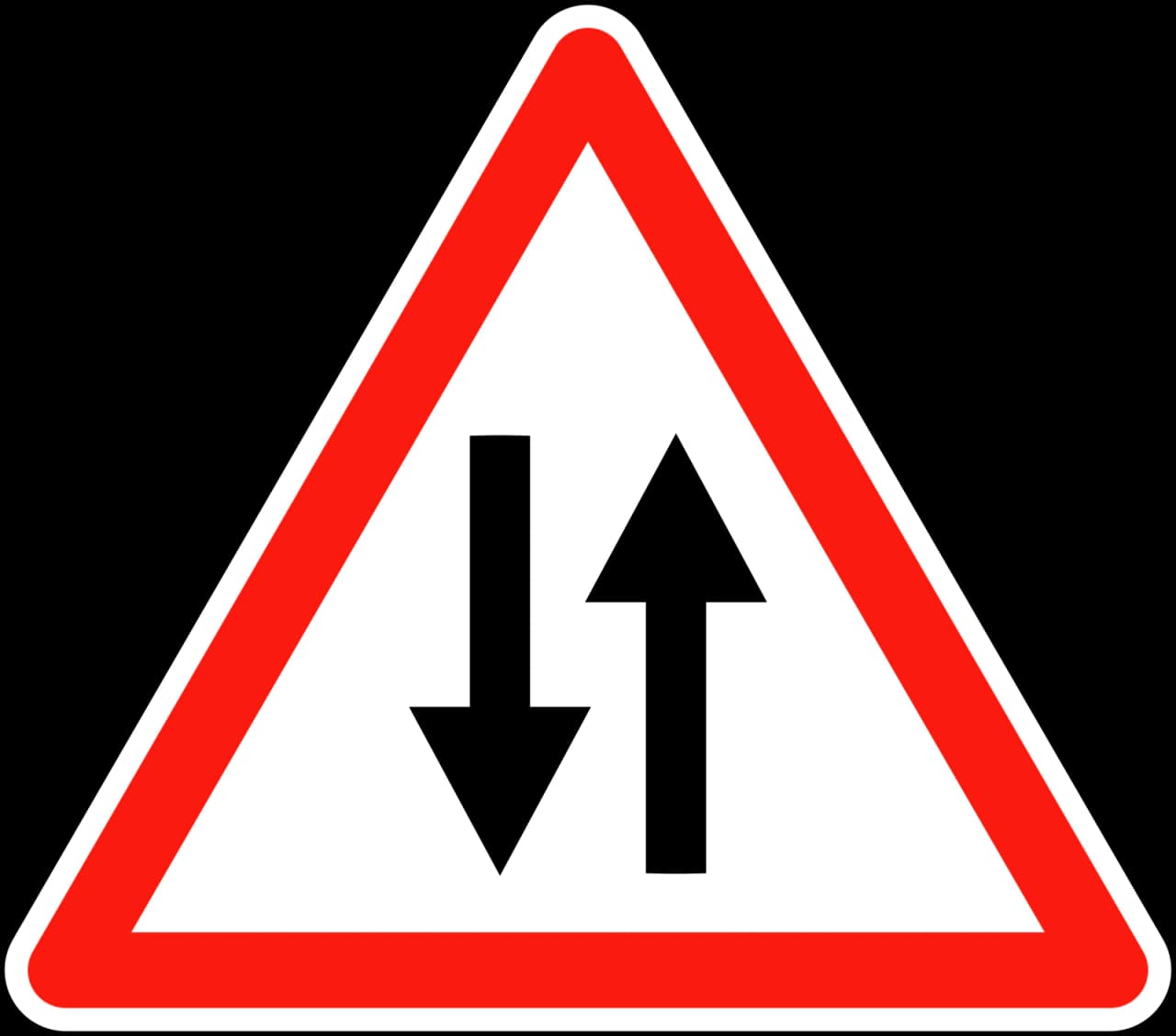 A18 - Panneau routier Circulation à double sens