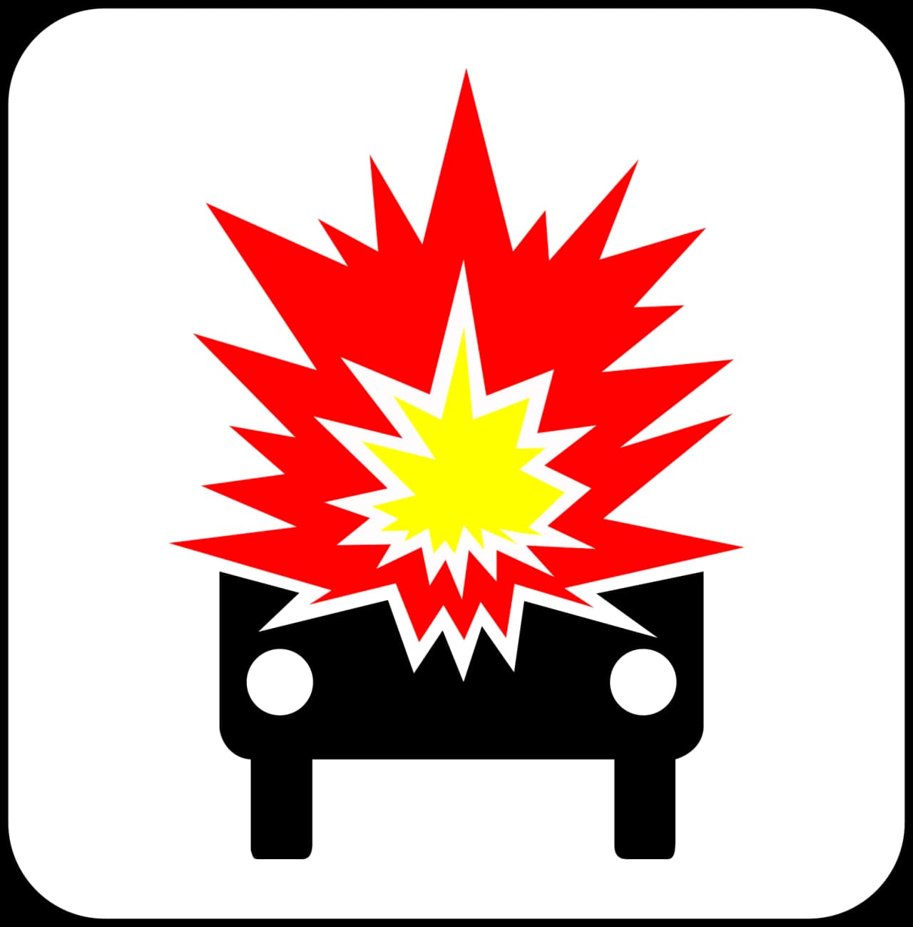 M4k - Fahrzeuge mit Sprengstoff Verkehrsschild