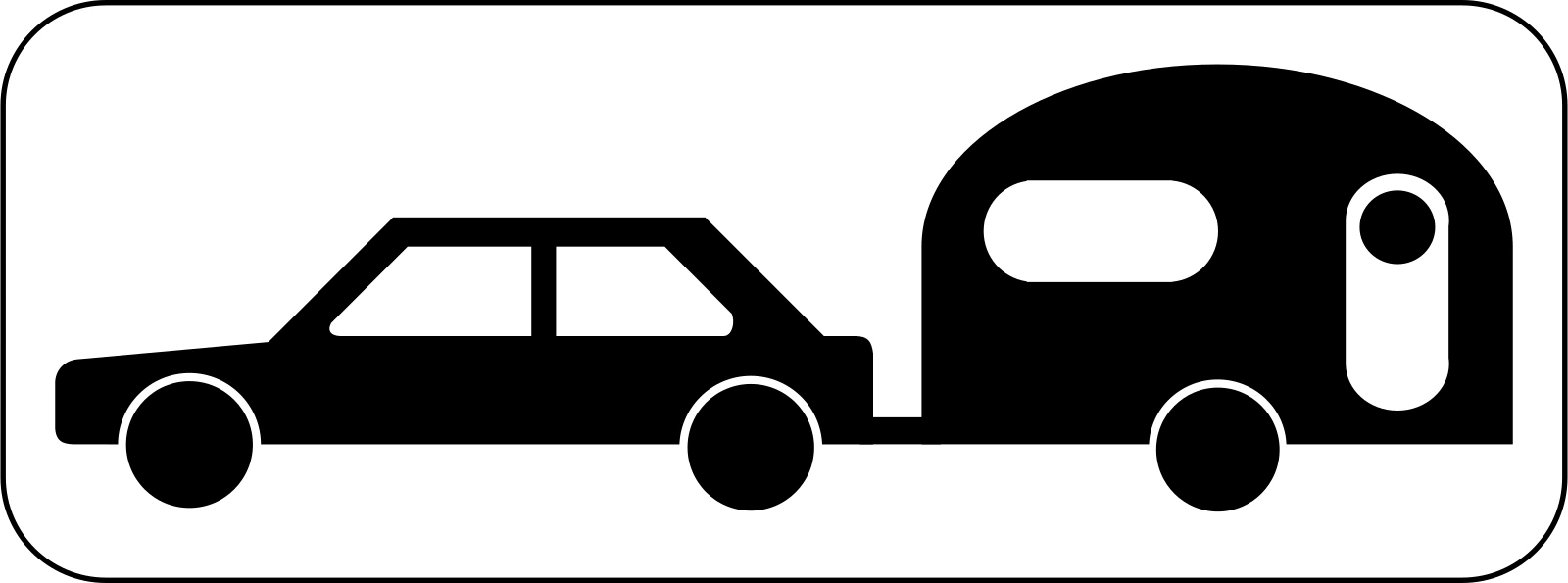 M4x - Fahrzeuge mit Wohnwagen Verkehrsschild
