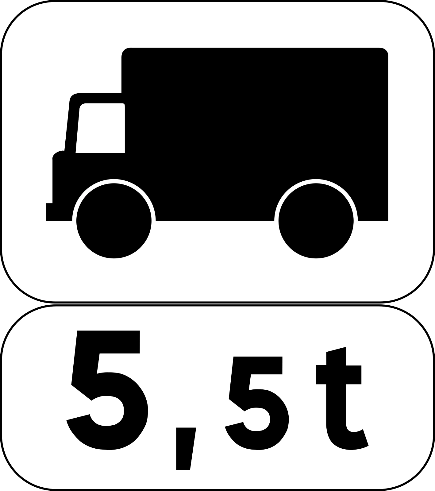 M4h - Gewicht von Lastkraftwagen Verkehrsschild