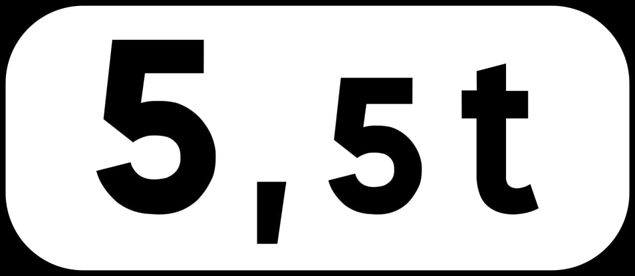 M4f - Gewicht Verkehrsschild