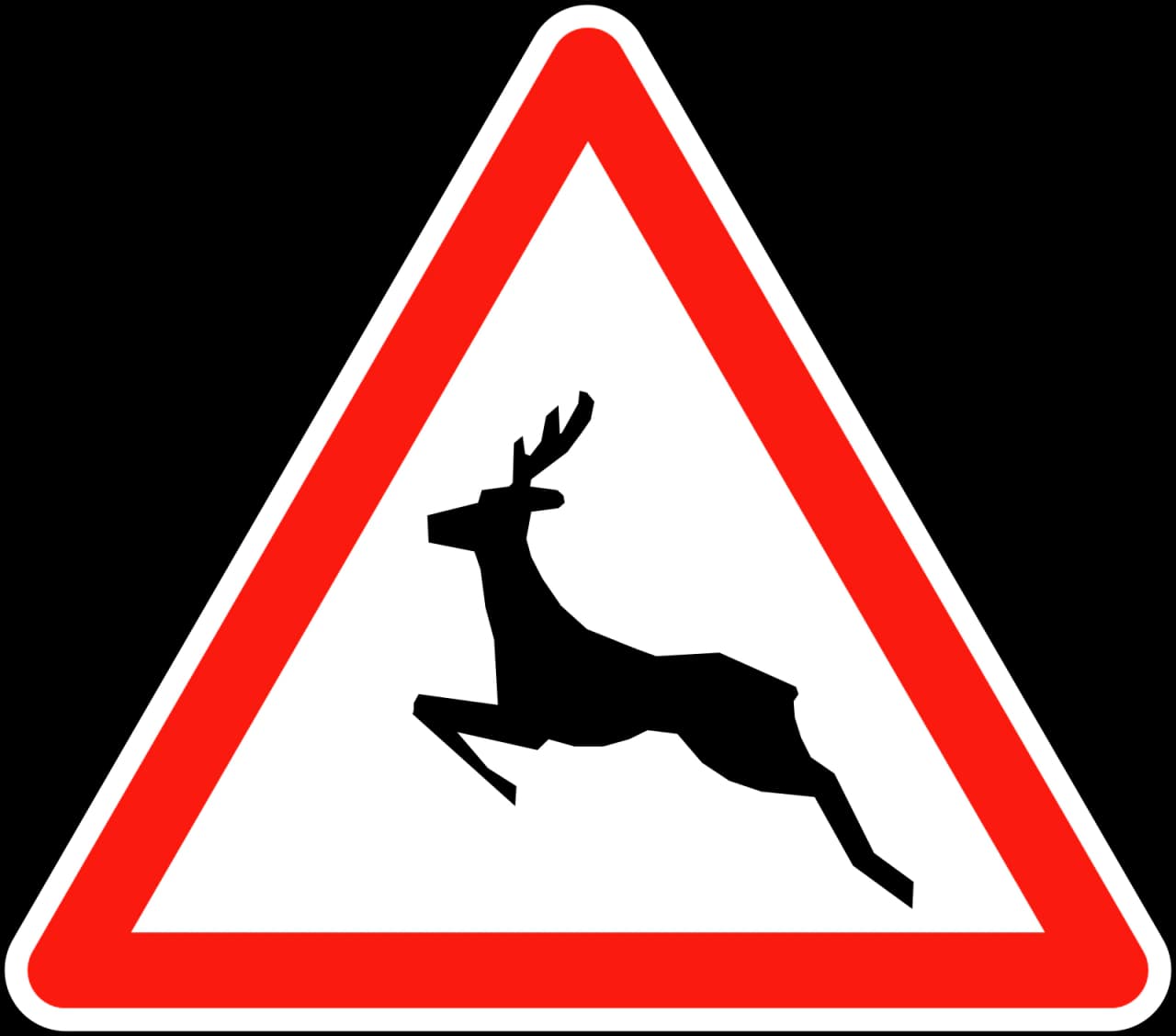 A15b - Panneau routier Animaux sauvages