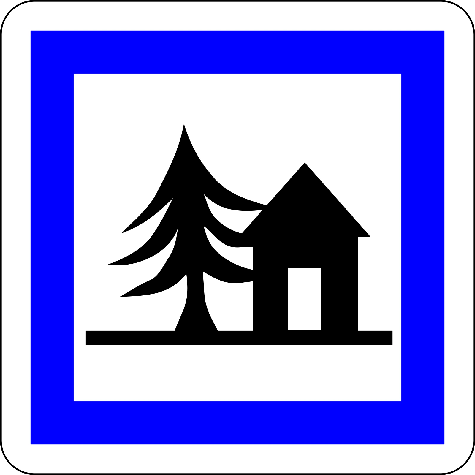 CE5a - Jugendherberge Verkehrsschild