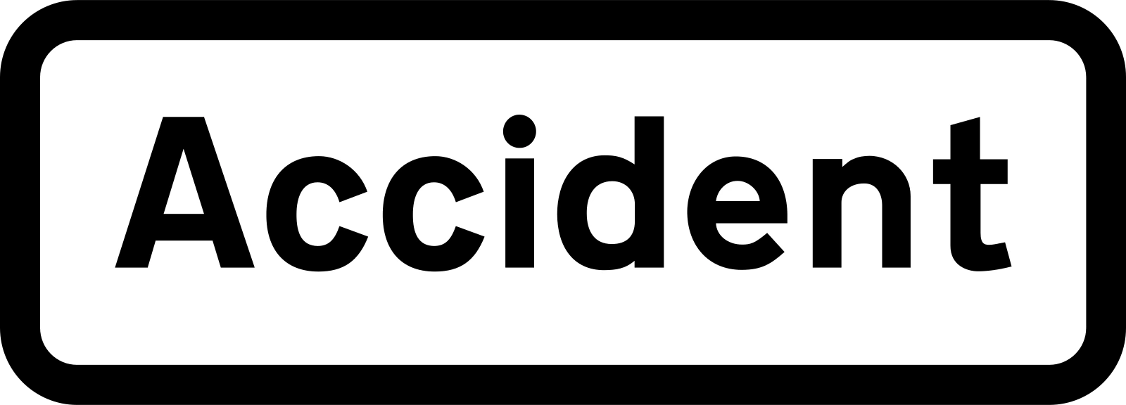 563 - Accident road sign