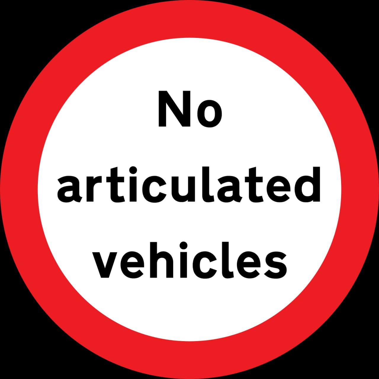 622.4 - Articulated vehicles prohibited road sign