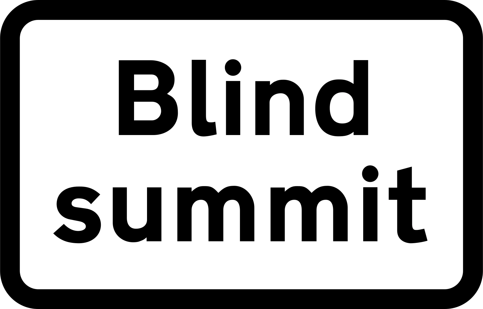 563V3 - Blind summit road sign