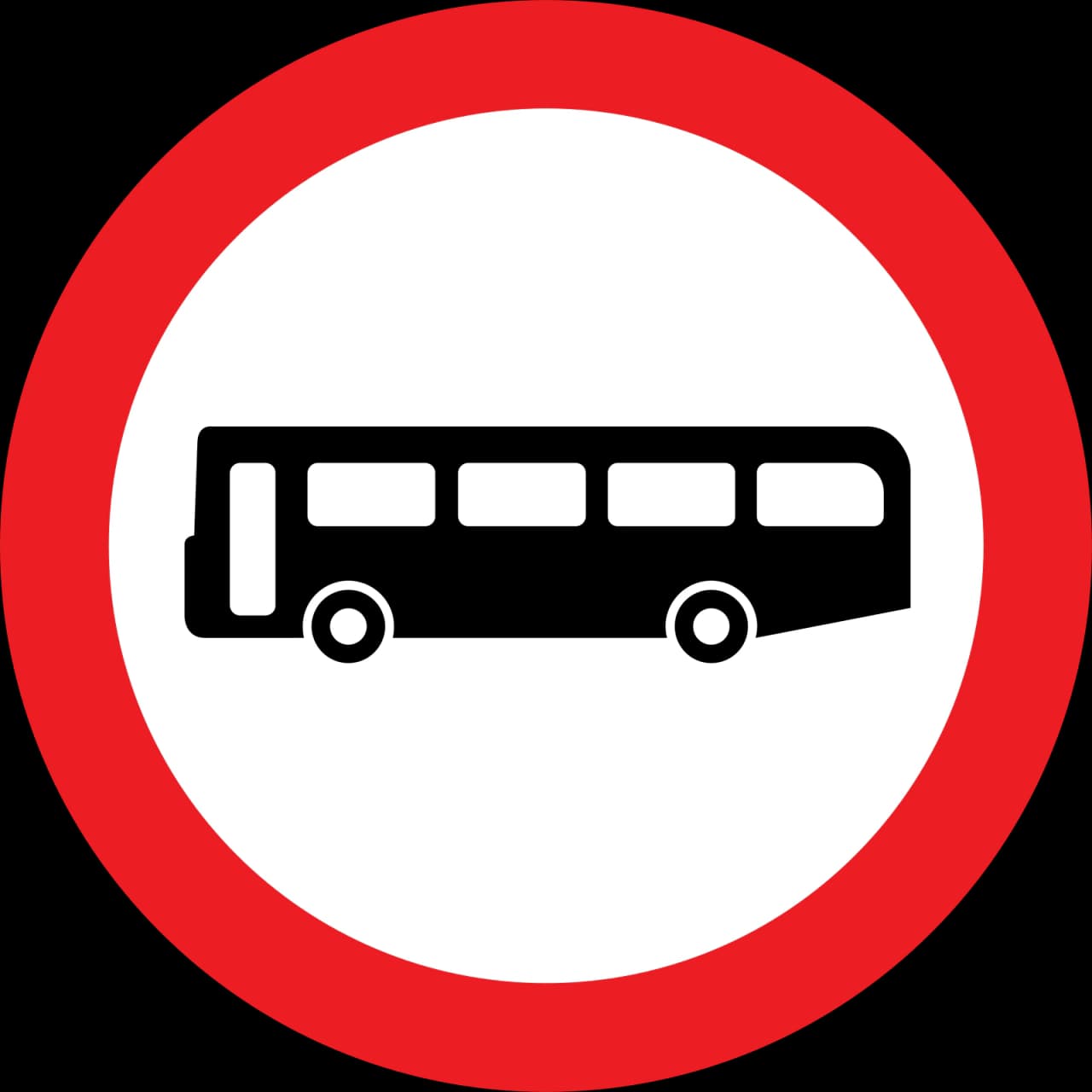 952 - Panneau routier Bus interdit