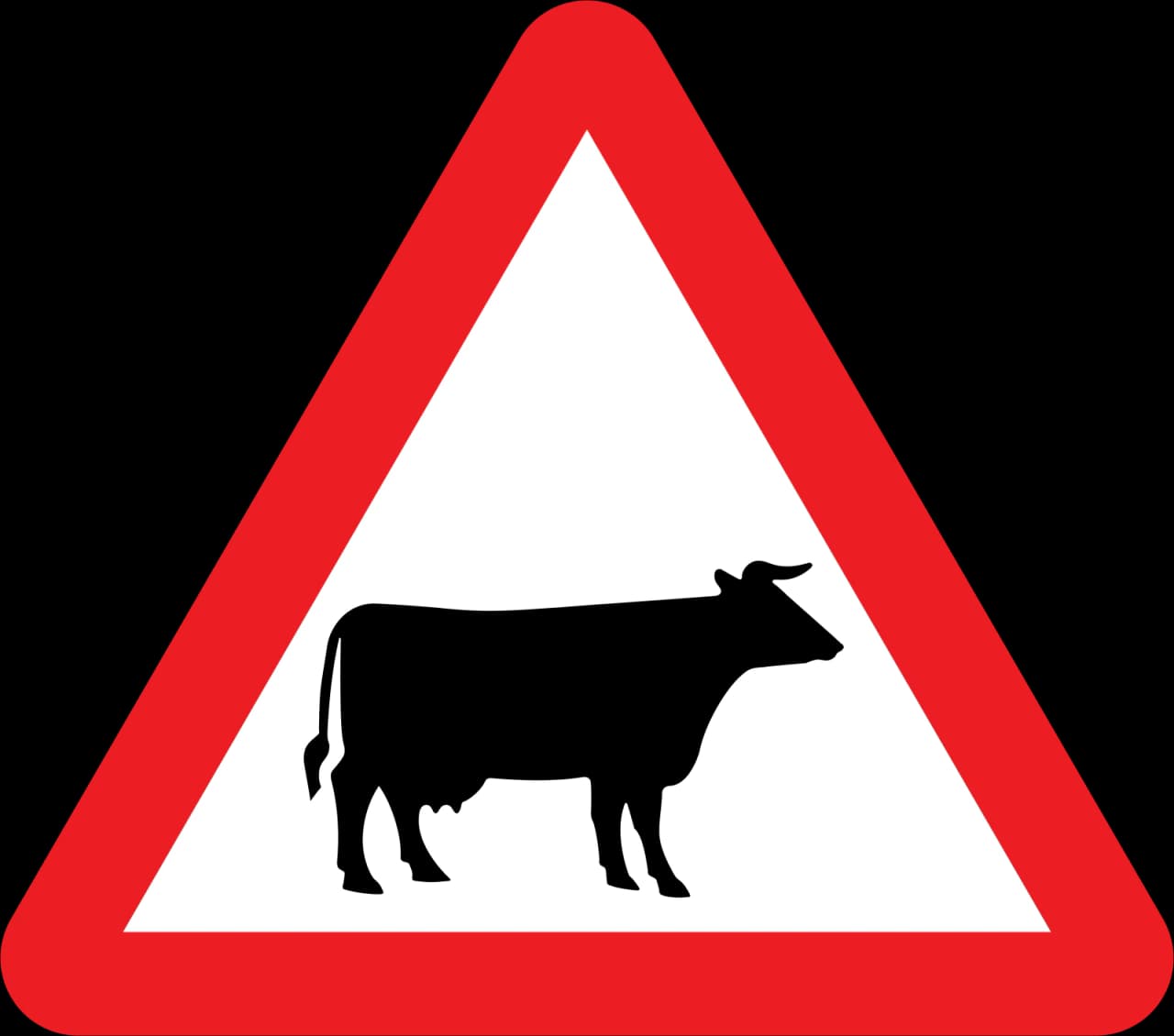 548 - Cattle road sign
