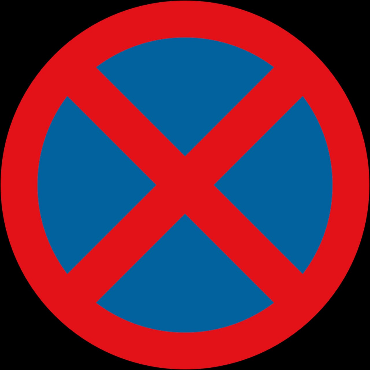 642 - Clearway, no stopping road sign