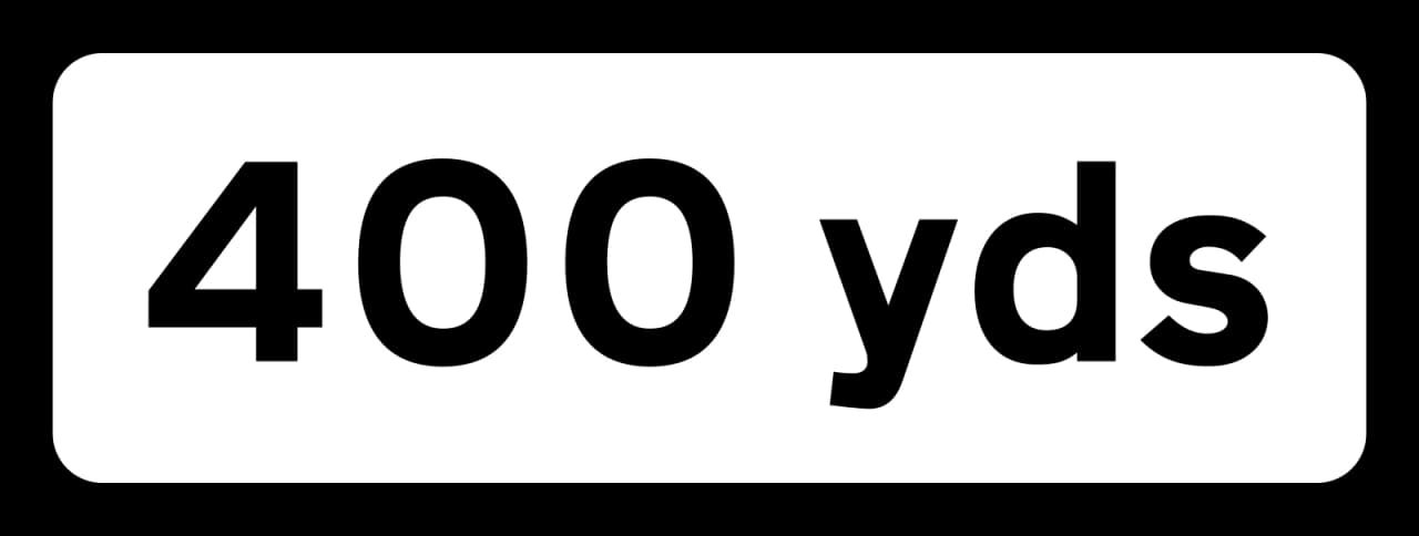 572 - Distance to hazard road sign