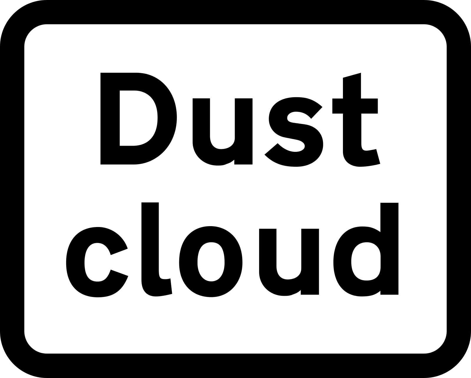 563V5 - Dust cloud road sign