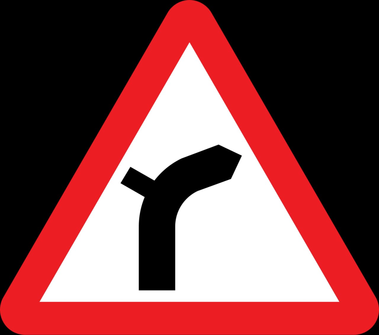 512.1 - Junction on a bend road sign