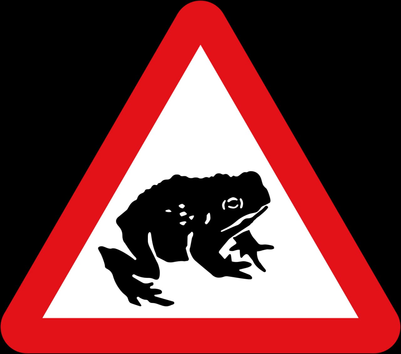 551.1 - Migratory toad crossing road sign