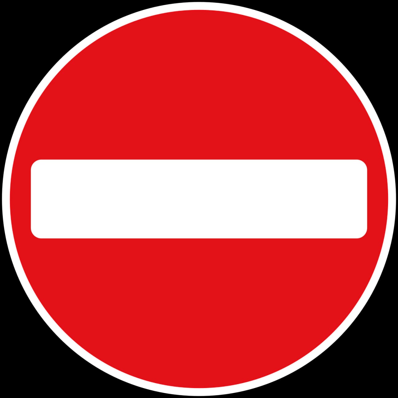 616 - No Entry for vehicular traffic road sign