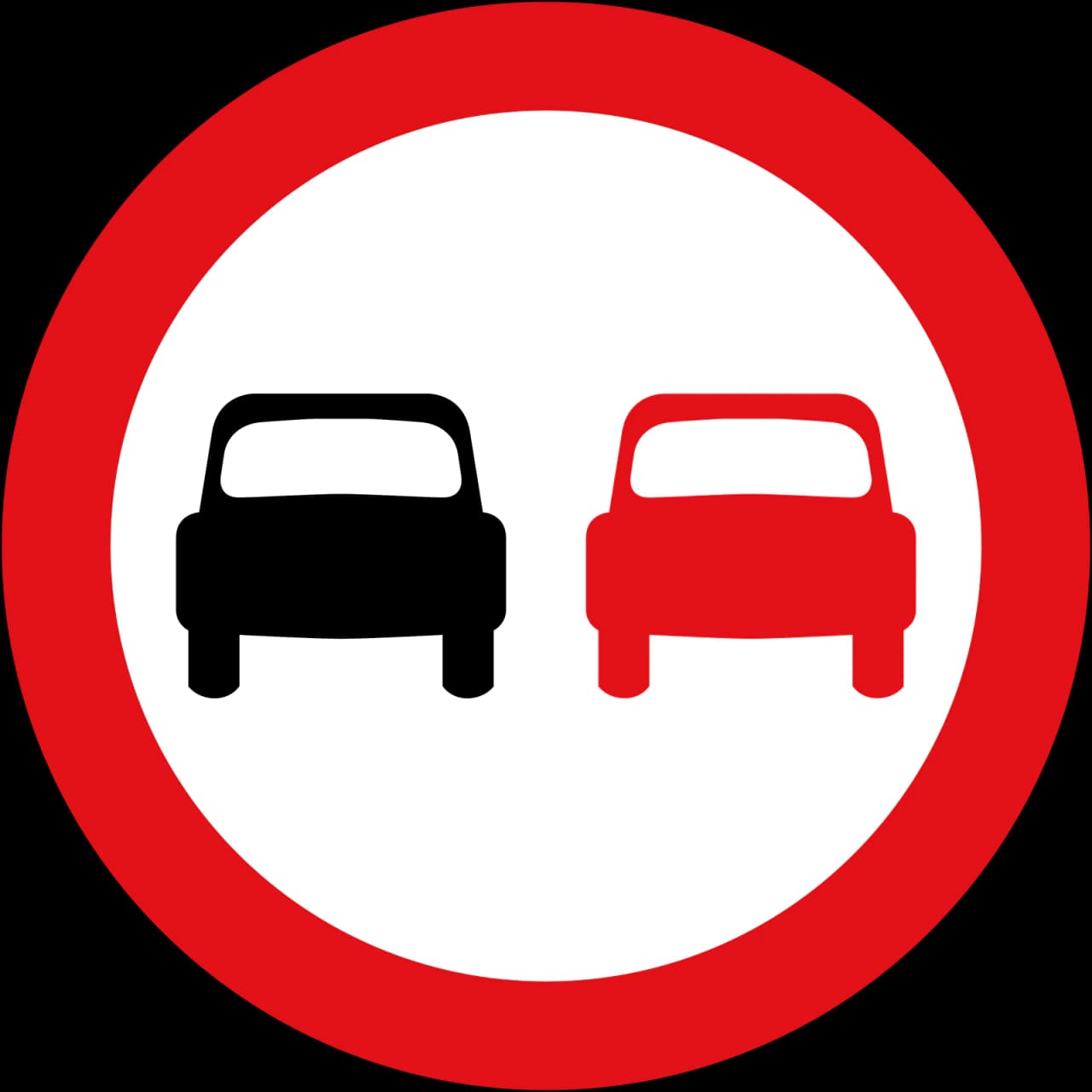 632 - No overtaking road sign