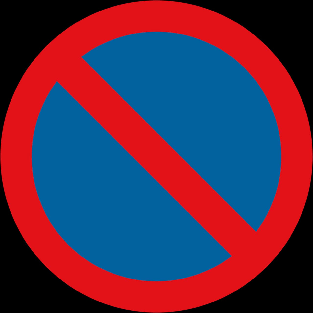 636 - No waiting road sign