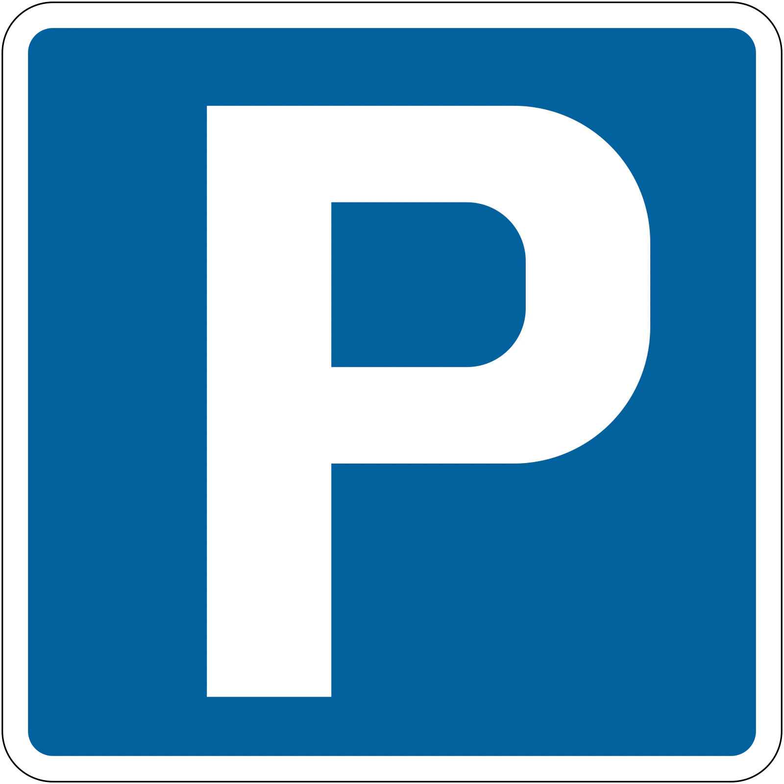 801 - Parking place road sign