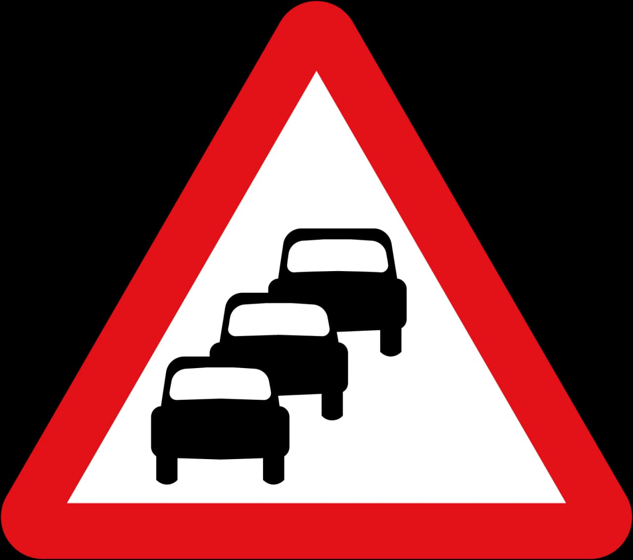 584 - Traffic queues likely ahead road sign