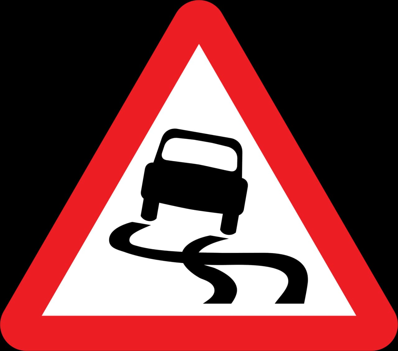 557 - Slippery road road sign