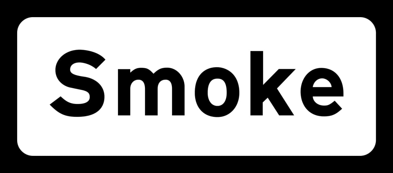 563V14 - Smoke road sign